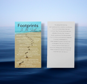 Footprints in the Sand Pocket Card (set of five)