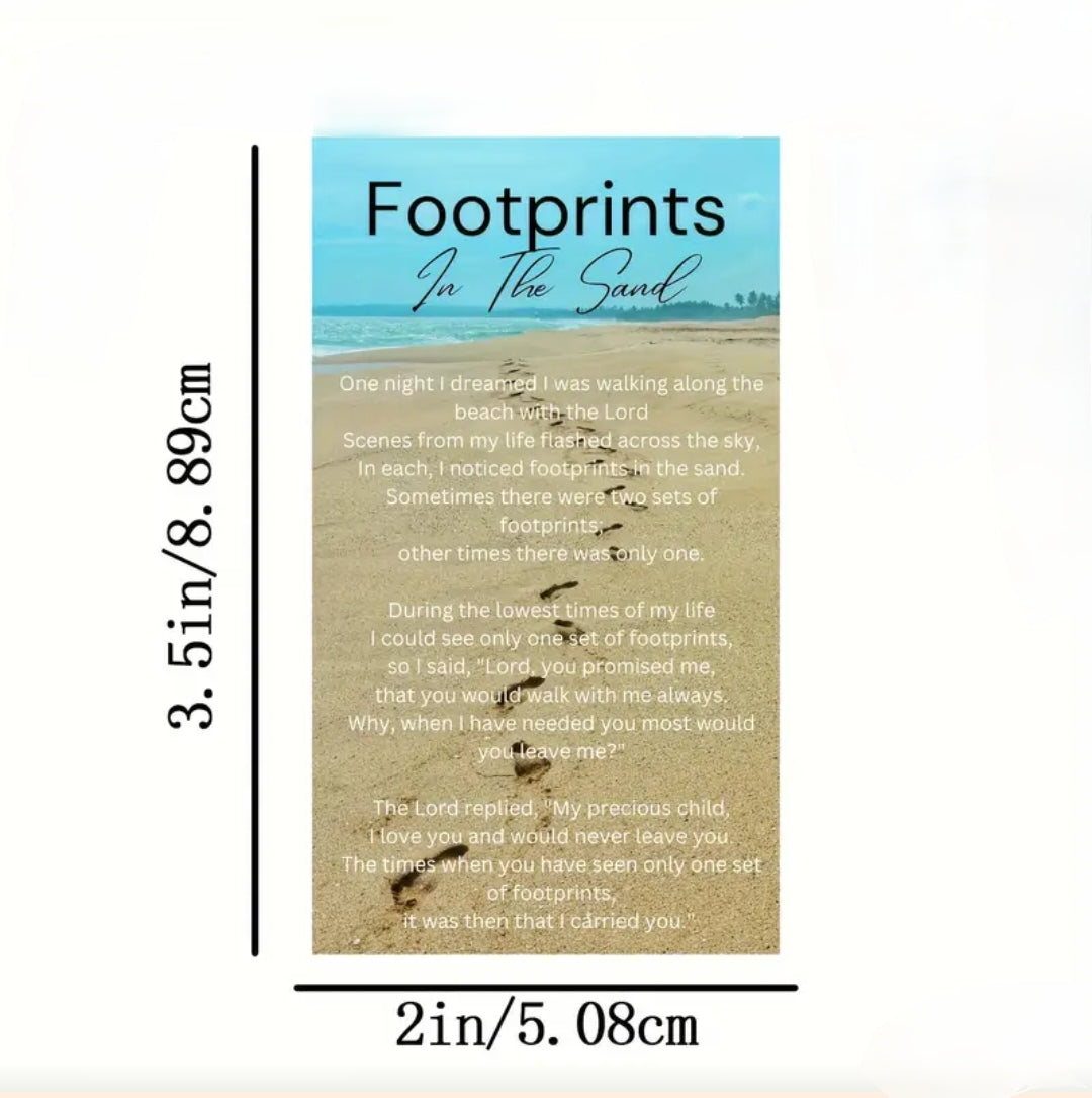Footprints in the Sand Pocket Card (set of five)