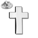 Load image into Gallery viewer, Silver Cross Pin Badge
