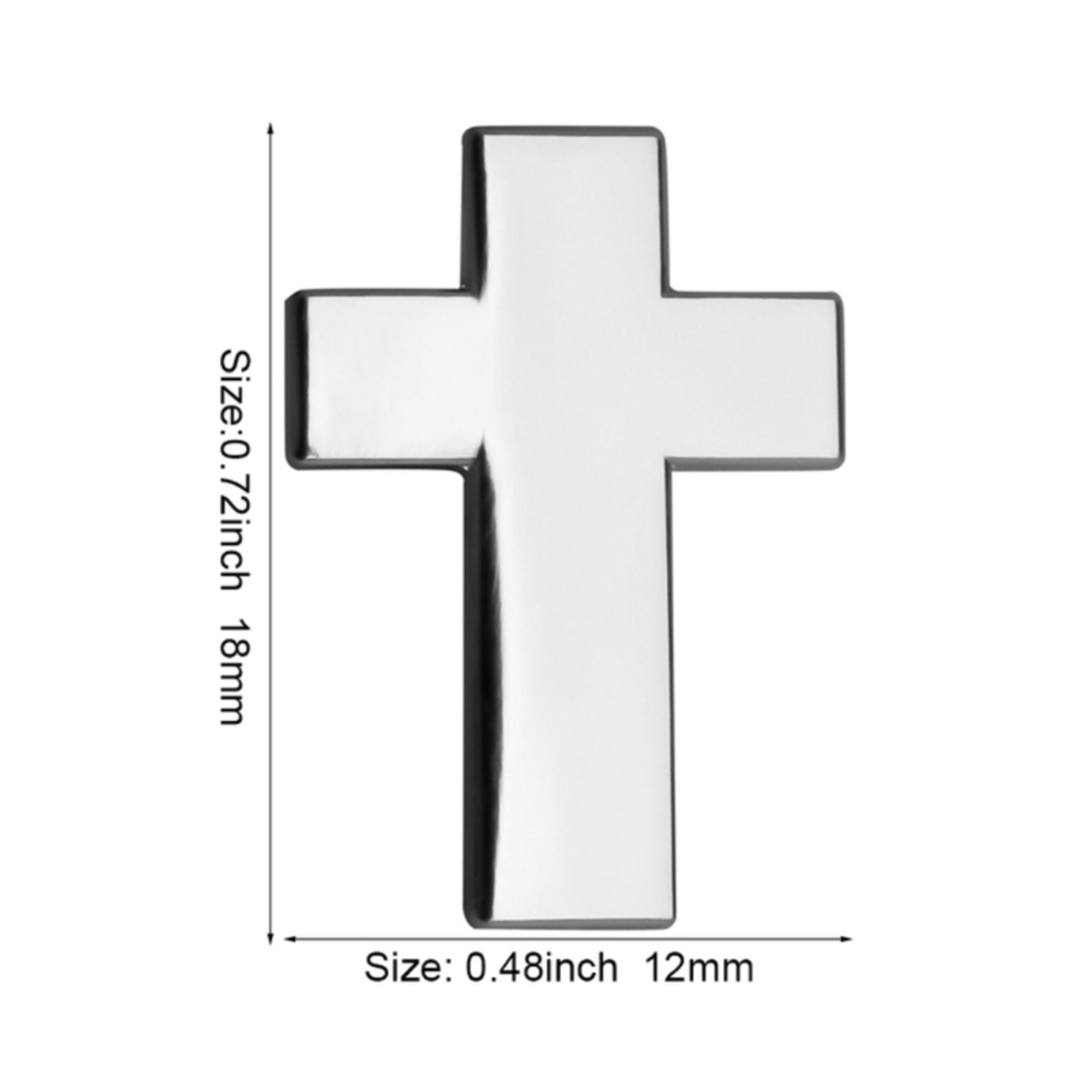 Silver Cross Pin Badge