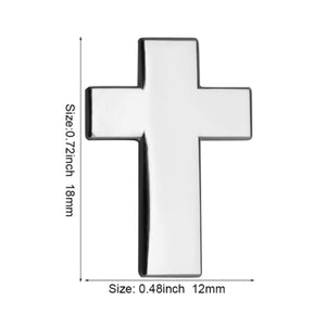 Silver Cross Pin Badge