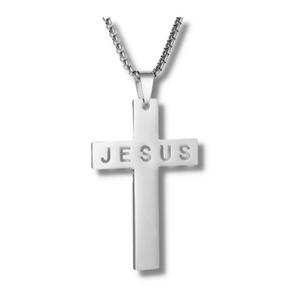 Mens Jesus Cross Necklace