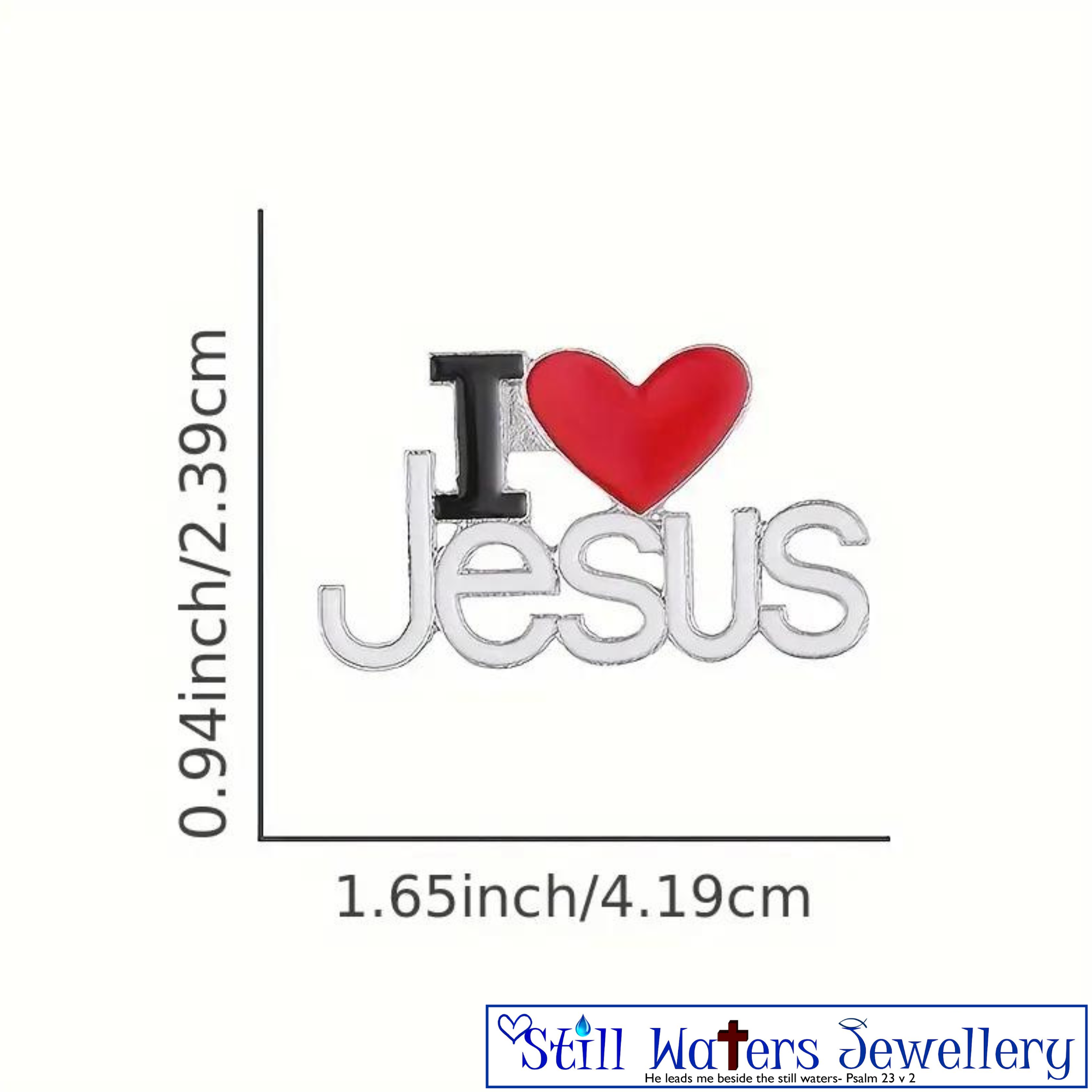 I Love Jesus Brooch