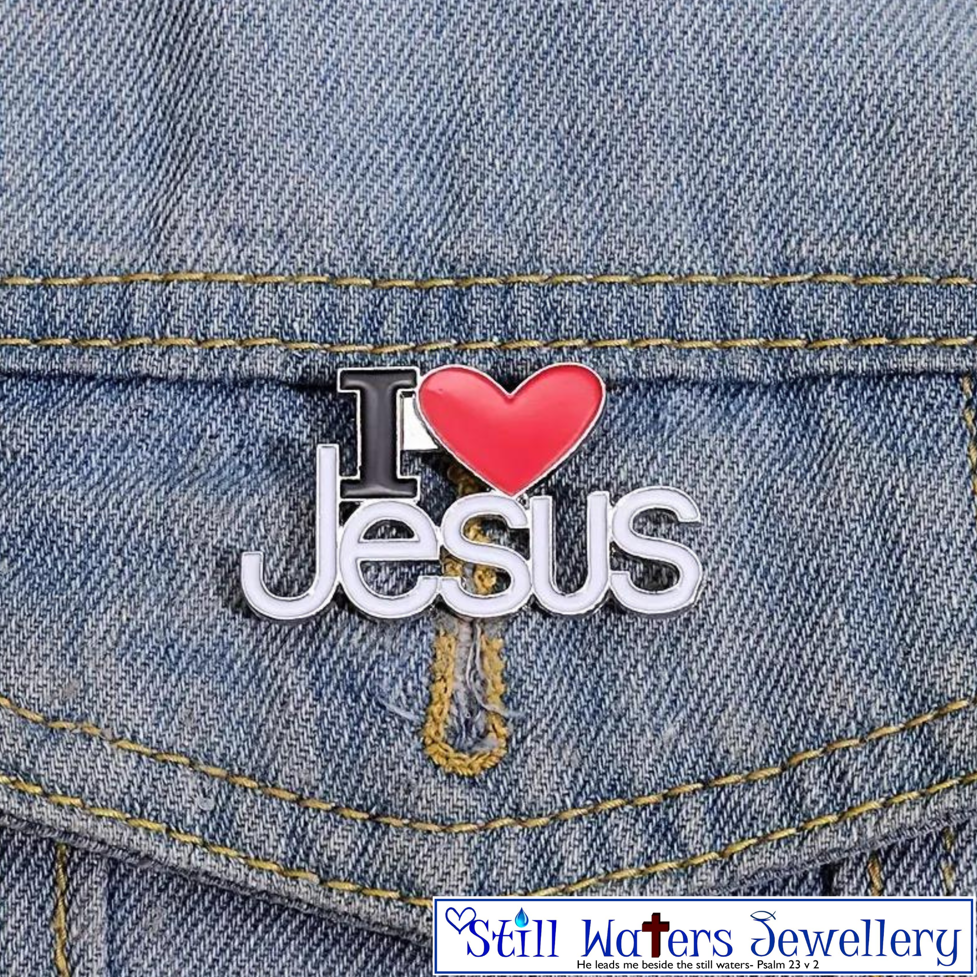 I Love Jesus Brooch