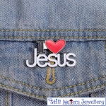 Load image into Gallery viewer, I Love Jesus Brooch
