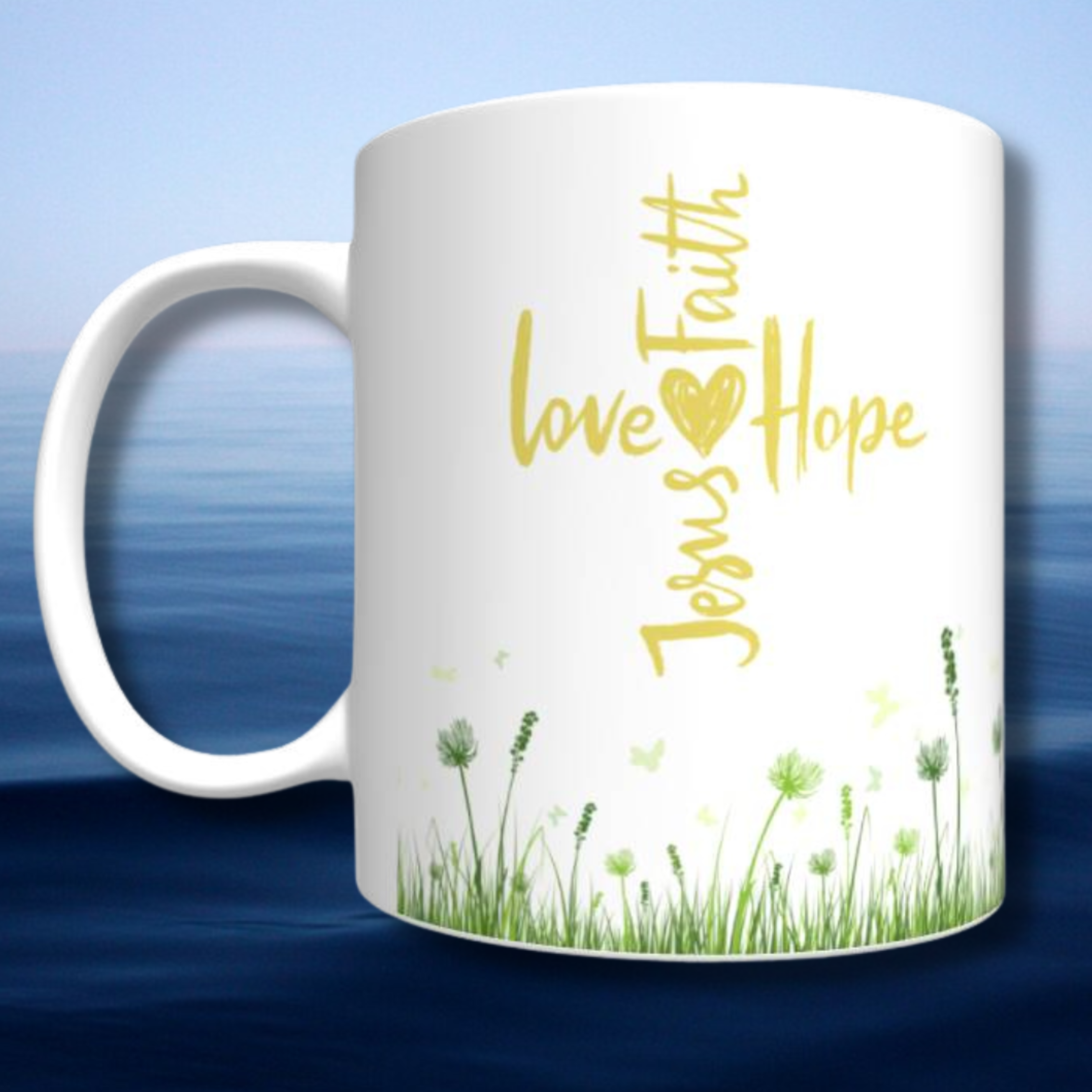 Love, Faith & Hope Easter Mug