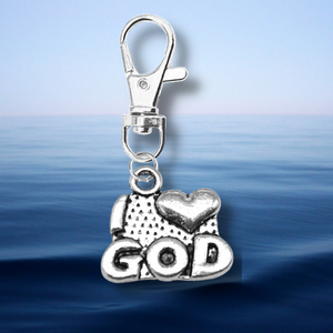 I Love God Keyring