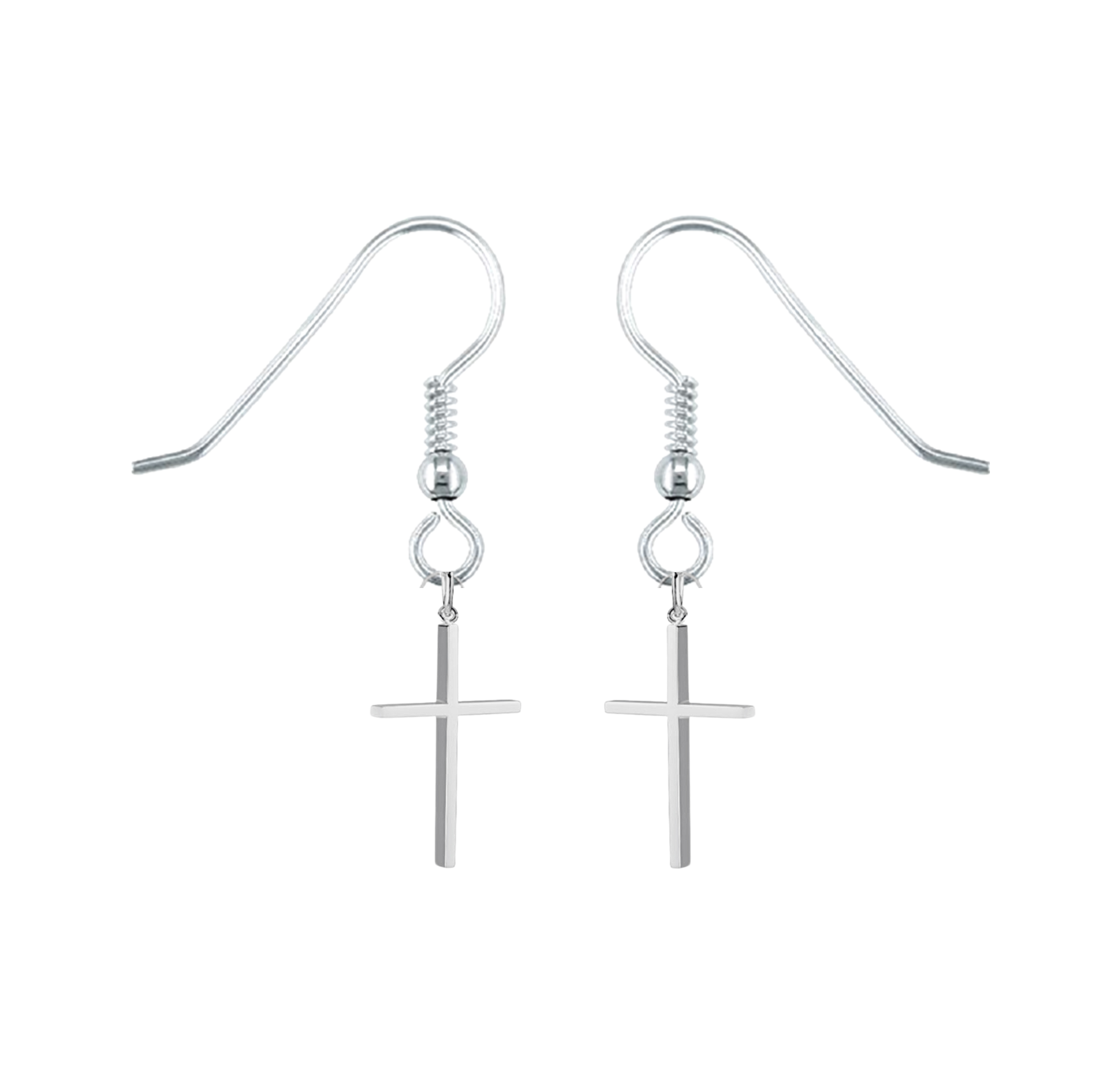 Silver Cross Earrings