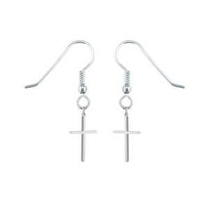 Silver Cross Earrings