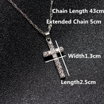 Load image into Gallery viewer, Scattered Crystal Cross Necklace
