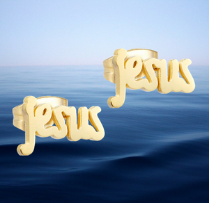 Jesus Stud Earrings (Gold)