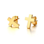 Load image into Gallery viewer, Golden Cross Stud Earrings
