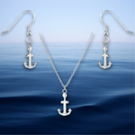 Load image into Gallery viewer, Your Love is the Anchor Necklace &amp; Earring Set
