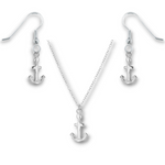 Load image into Gallery viewer, Your Love is the Anchor Necklace &amp; Earring Set
