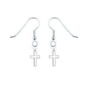 Hollow Cross Necklace & Earring Set