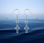 Load image into Gallery viewer, Hollow Cross Necklace &amp; Earring Set
