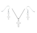 Load image into Gallery viewer, Hollow Cross Necklace &amp; Earring Set
