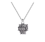 Load image into Gallery viewer, Jesus loves You Necklace
