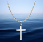 Load image into Gallery viewer, Mens Silver Cross Necklace
