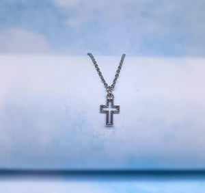 Hollow Cross Necklace & Earring Set