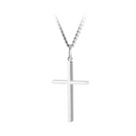 Load image into Gallery viewer, Silver Cross Necklace &amp; Earring Set
