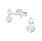 Load image into Gallery viewer, Sterling Silver Anchor Earrings
