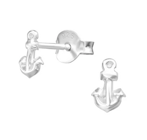 Sterling Silver Anchor Earrings