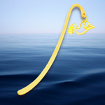 Load image into Gallery viewer, Rod &amp; Staff Bible Bookmark (Golden Dove of Peace)

