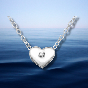 Sterling Silver Inside my Heart Necklace