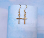 Load image into Gallery viewer, Golden Cross Earrings
